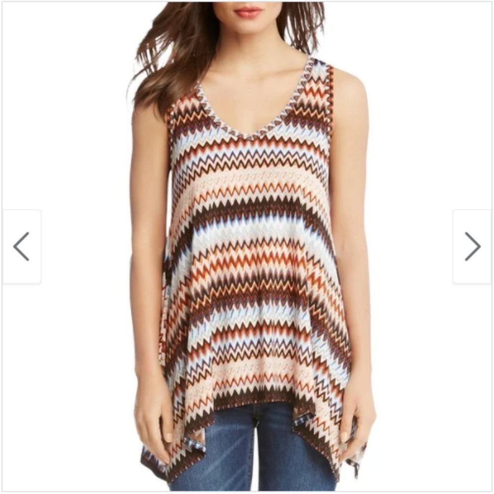 Karen Kane Zig Zag tank top Sz S